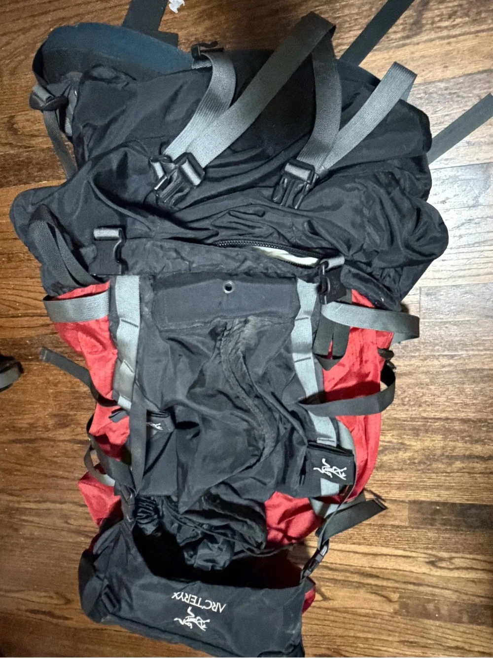 Arc'teryx Black and Red Men's large hiking Backpack